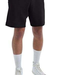 NWOT-Hanes Athletic Black Shorts Lightweight Elastic Waist